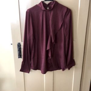 Maroon silky blouse